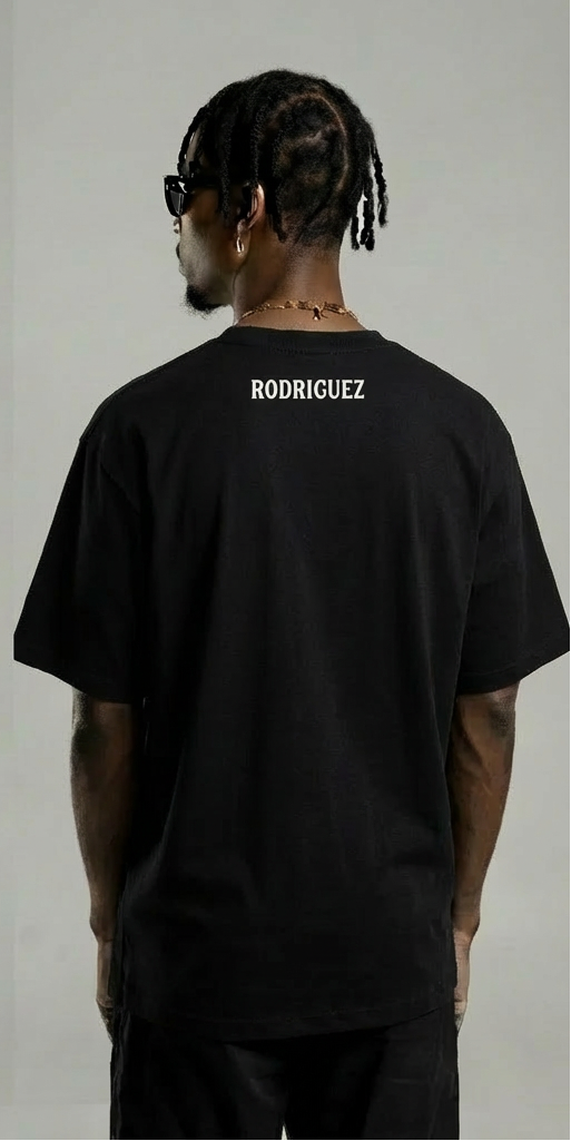 Black Rodriguez Baseball Graphic Tee – Retro Baseball Fan Shirt