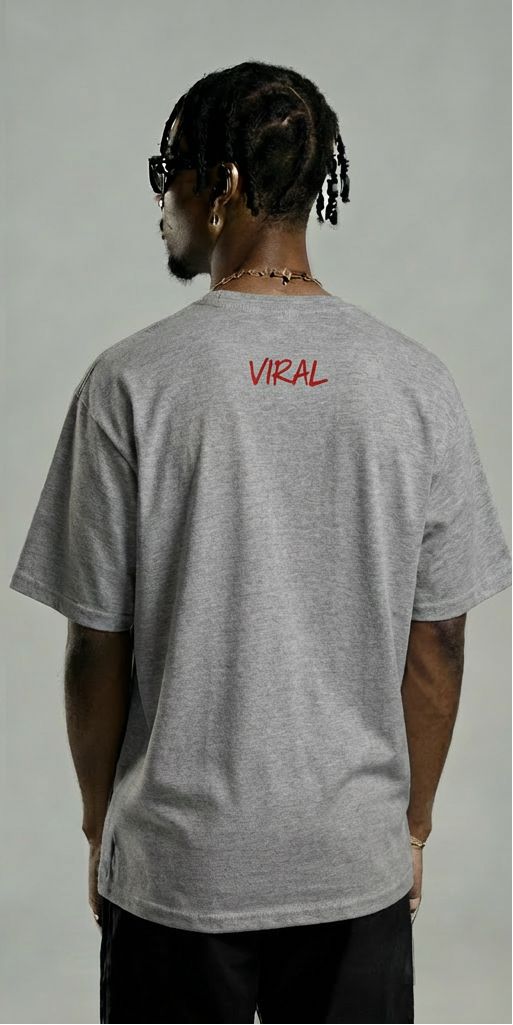 Men’s Grey Tee with Red Print – “Be Original, Unfollow the Trend”