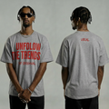 Unfollow The Trend Tee - Grey shirt, Red text
