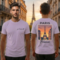 Paris Eiffel Tower Shirt - Light Purple