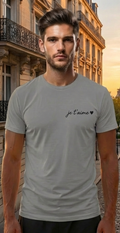 Paris Eiffel Tower Grey Shirt – France Vacation Graphic Tee for Men