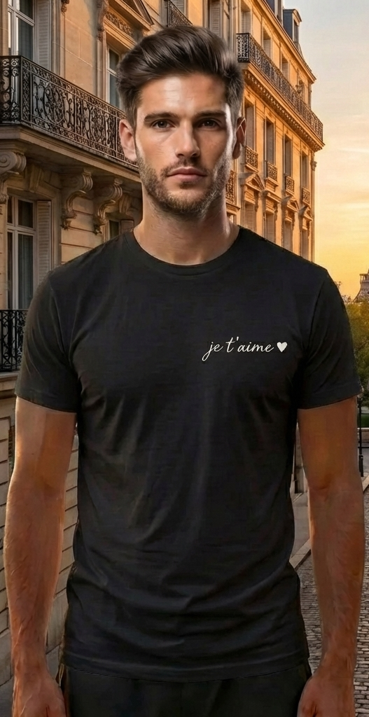 Paris Eiffel Tower Black Shirt – France Vacation Graphic Tee for Men