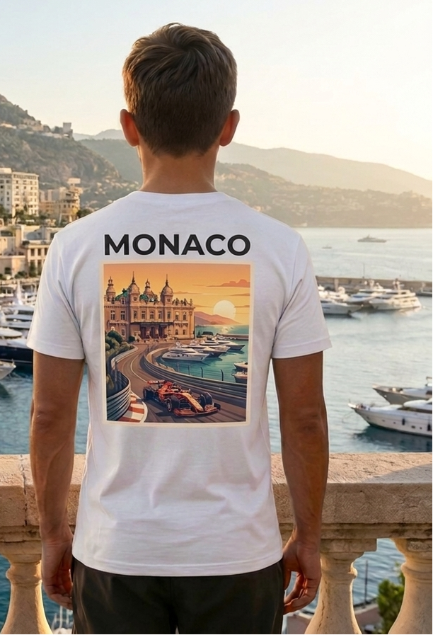 Monaco Urban Whithe T-Shirt – Trendy Streetwear Graphic Tee
