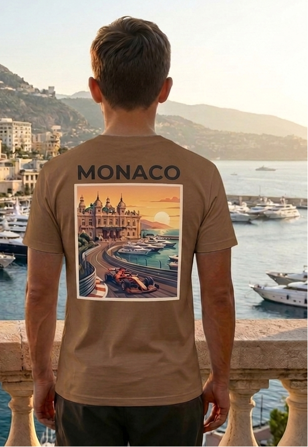 Monaco Urban Brown T-Shirt – Trendy Streetwear Graphic Tee