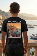 Monaco Urban Black T-Shirt – Trendy Streetwear Graphic Tee