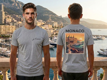 Monaco Urban Grey T-Shirt – Trendy Streetwear Graphic Tee