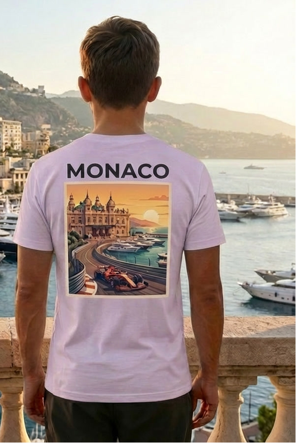 Monaco Urban Purple T-Shirt – Trendy Streetwear Graphic Tee