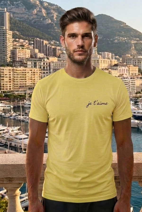 Monaco Urban Yellow T-Shirt – Trendy Streetwear Graphic Tee