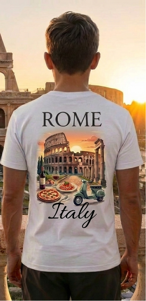 Rome Fashion T-Shirt – Modern Luxury Streetwear Italy Graphic Tee
