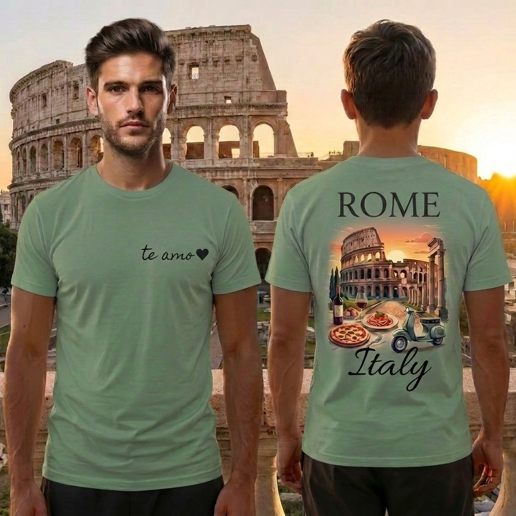 Rome Italy T-Shirt - Green