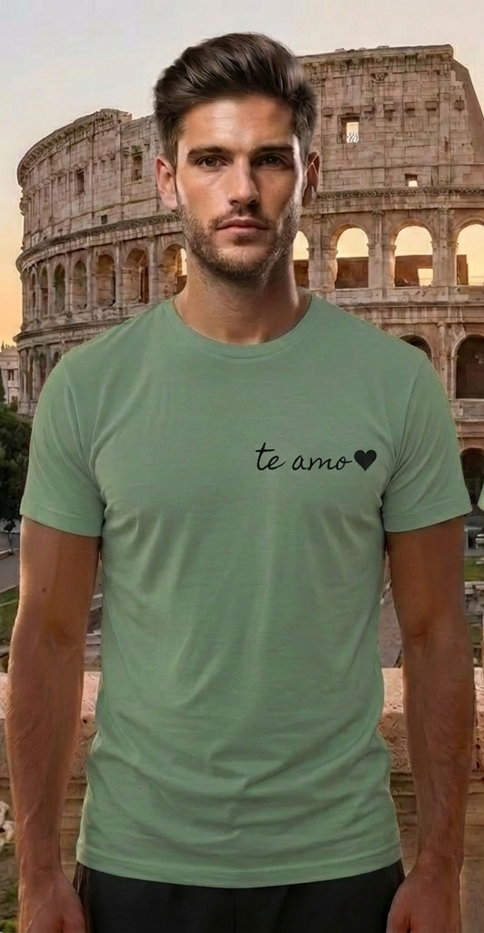 Rome Italy Green T-Shirt – Colosseum Graphic Tee – Romantic Travel Shirt