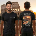 Rome Italy T-Shirt - Black