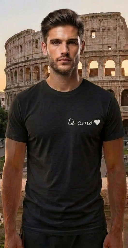 Rome Italy Black T-Shirt – Colosseum Graphic Tee – Romantic Travel Shirt