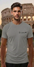 Rome Italy Grey T-Shirt – Colosseum Graphic Tee – Romantic Travel Shirt