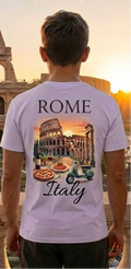 Rome Italy Purple T-Shirt – Colosseum Graphic Tee – Romantic Travel Shirt