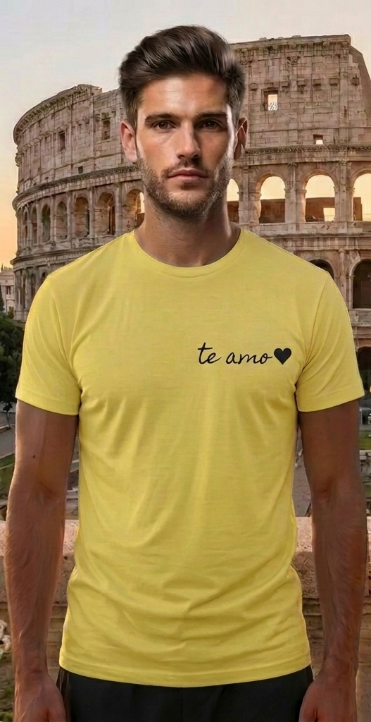 Rome Italy Yellow T-Shirt – Colosseum Graphic Tee – Romantic Travel Shirt