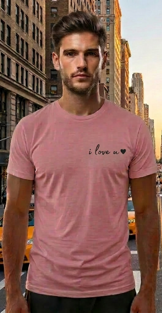 New York Pink T-Shirt – NYC Skyline Graphic Tee – USA Travel Shirt