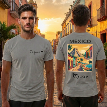 Mexico Grey T-Shirt – Mexican Graphic Tee – Travel Vacation Shirt