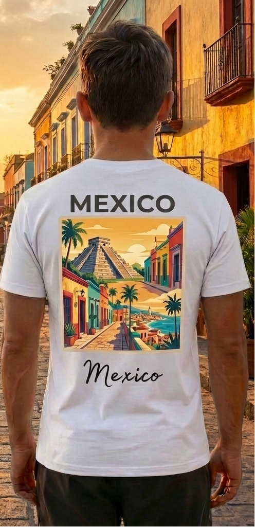 Mexico White T-Shirt – Mexican Graphic Tee – Travel Vacation Shirt