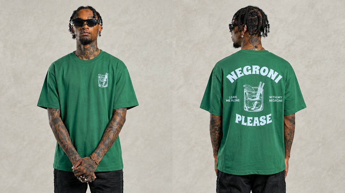 Negroni Please Graphic Tee - Green