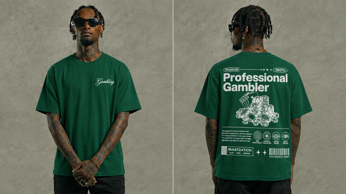 Professional Gambler Casino Streetwear Shirt - Green