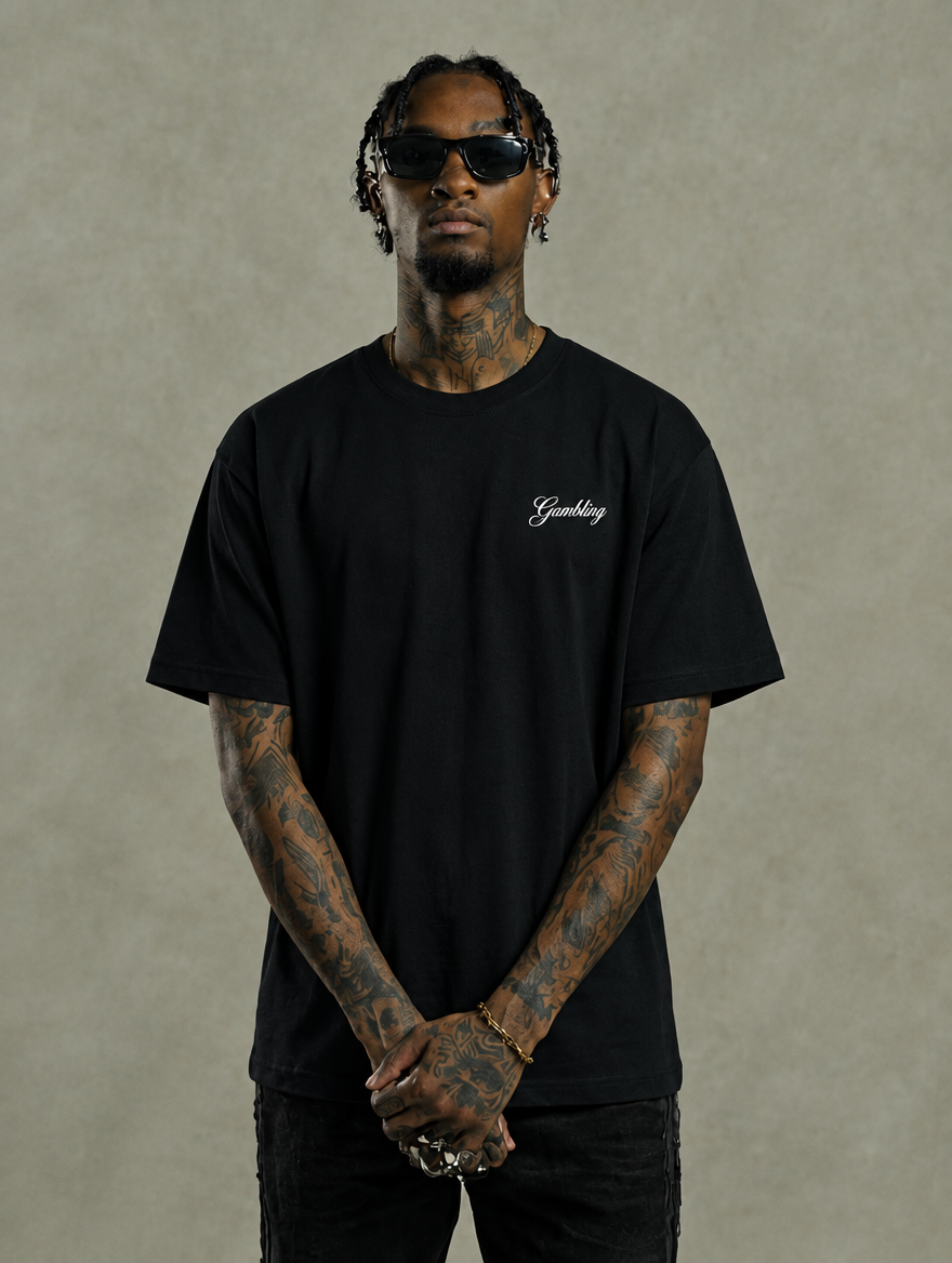 Professional Gambler Casino Streetwear Shirt - Black Front