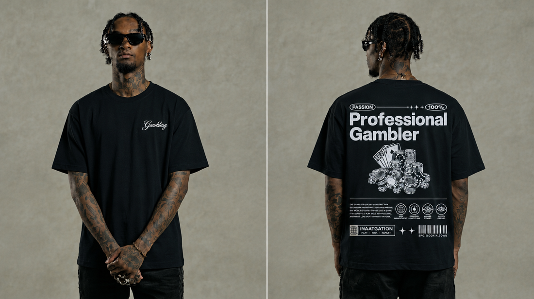 Professional Gambler Casino Streetwear Shirt - Black