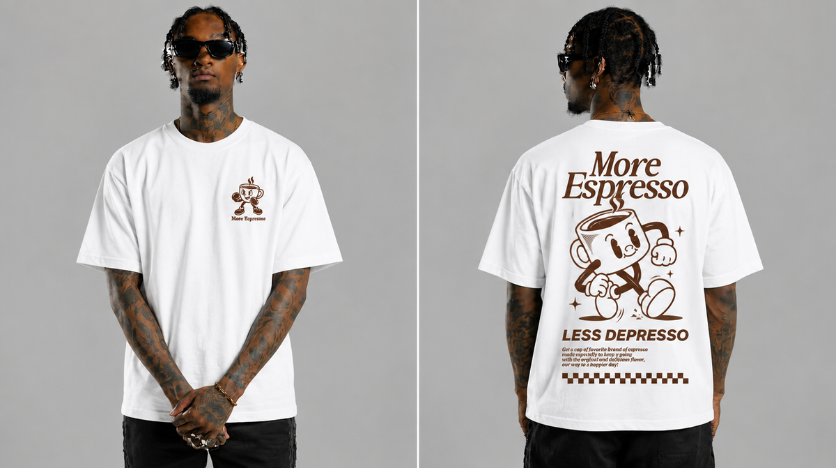 More Espresso Graphic T-Shirt - White