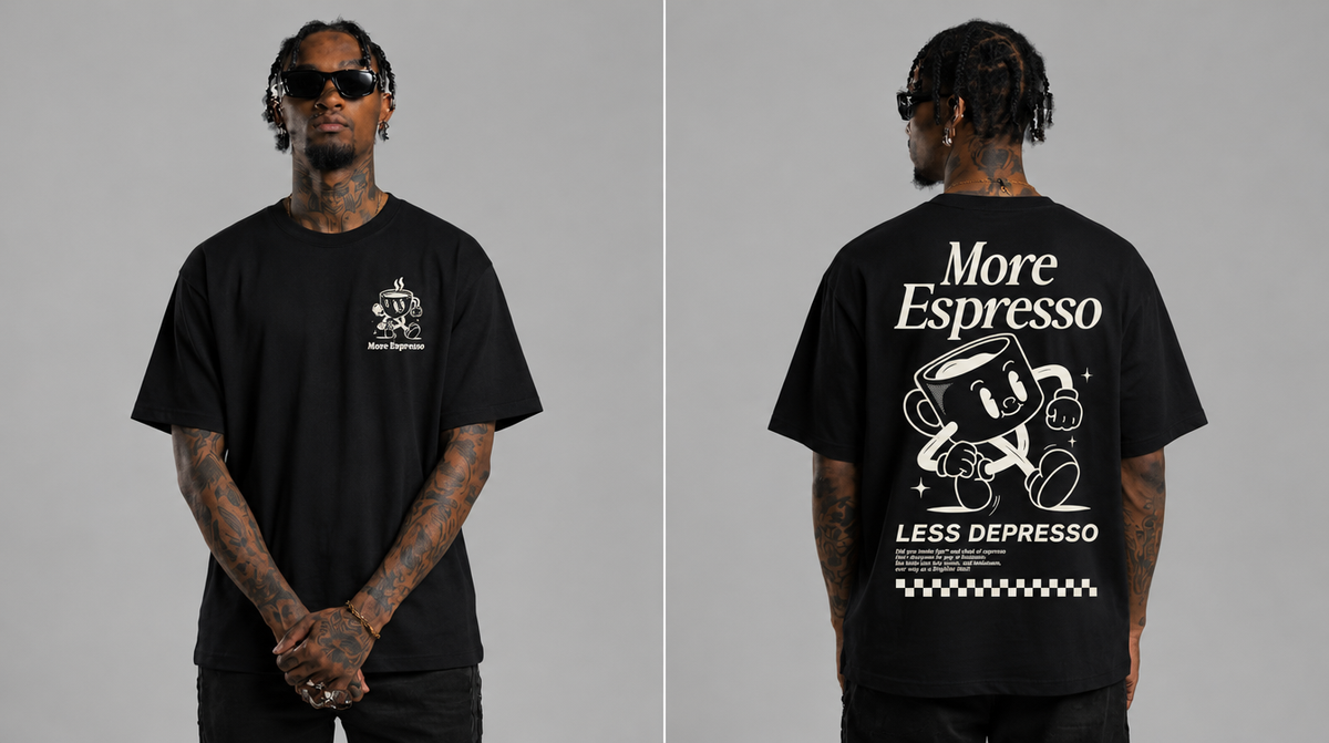 More Espresso Graphic T-Shirt - Black
