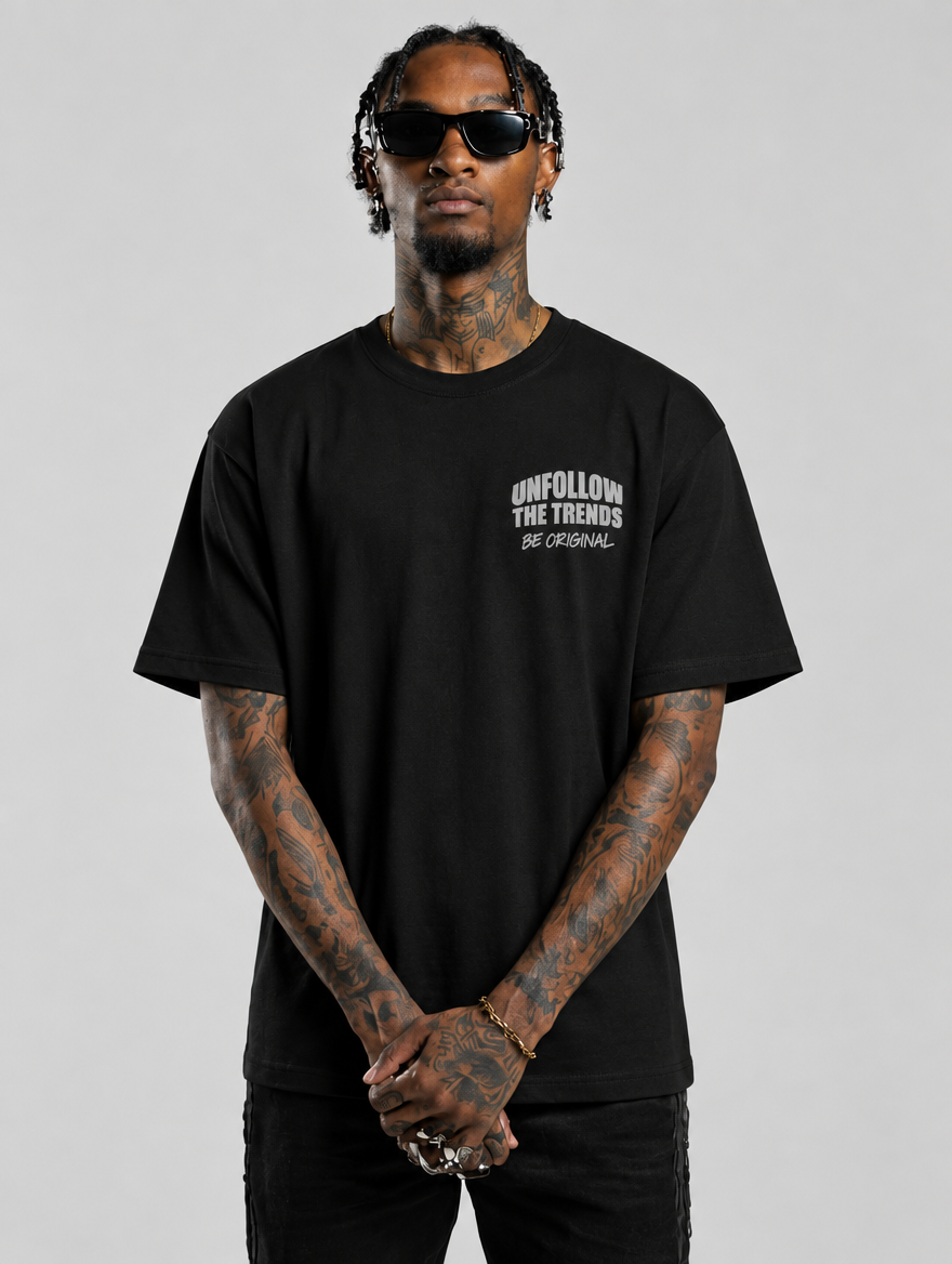 Be Original Unfollow the Trend - Black Grey Front