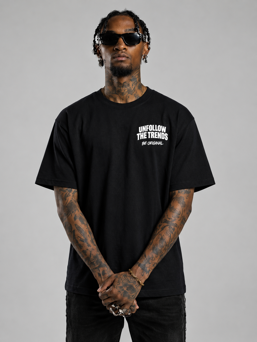 Be Original Unfollow the Trend - Black White Front