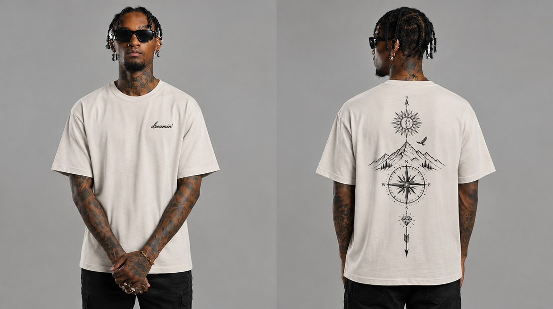 Dreamin Mountain Compass - Grey