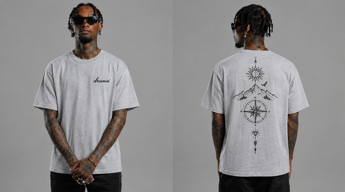 Dreamin Mountain Compass - Grey
