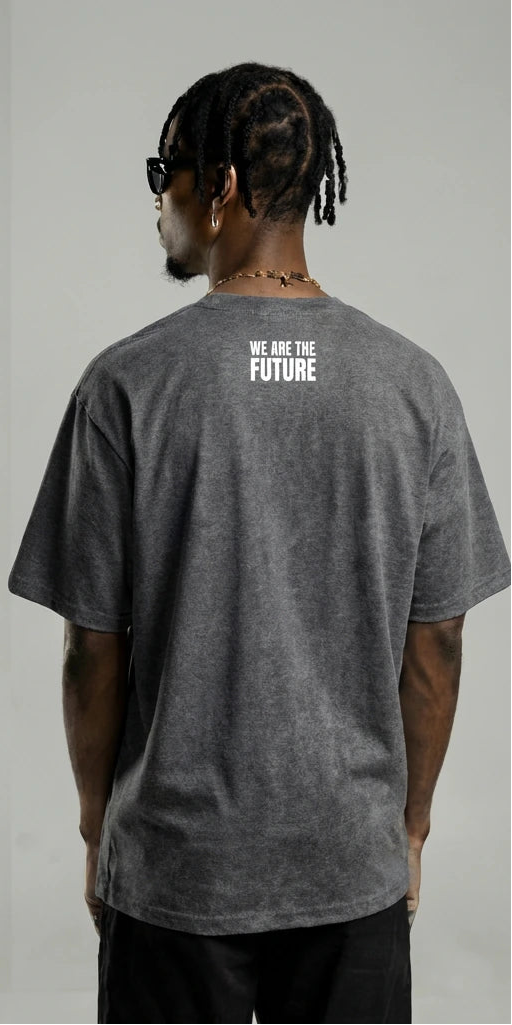 We Are The Future White Text Grey T-Shirt – Streetwear Graphic Tee