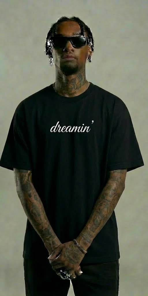 Dreamin’ Mountain Compass Graphic T-Shirt – Black Streetwear Tee