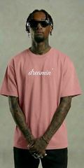 Dreamin’ Mountain Compass Graphic T-Shirt – Pink Streetwear Tee