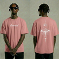 Dreamin' Mountain Compass Graphic T-Shirt - Pink