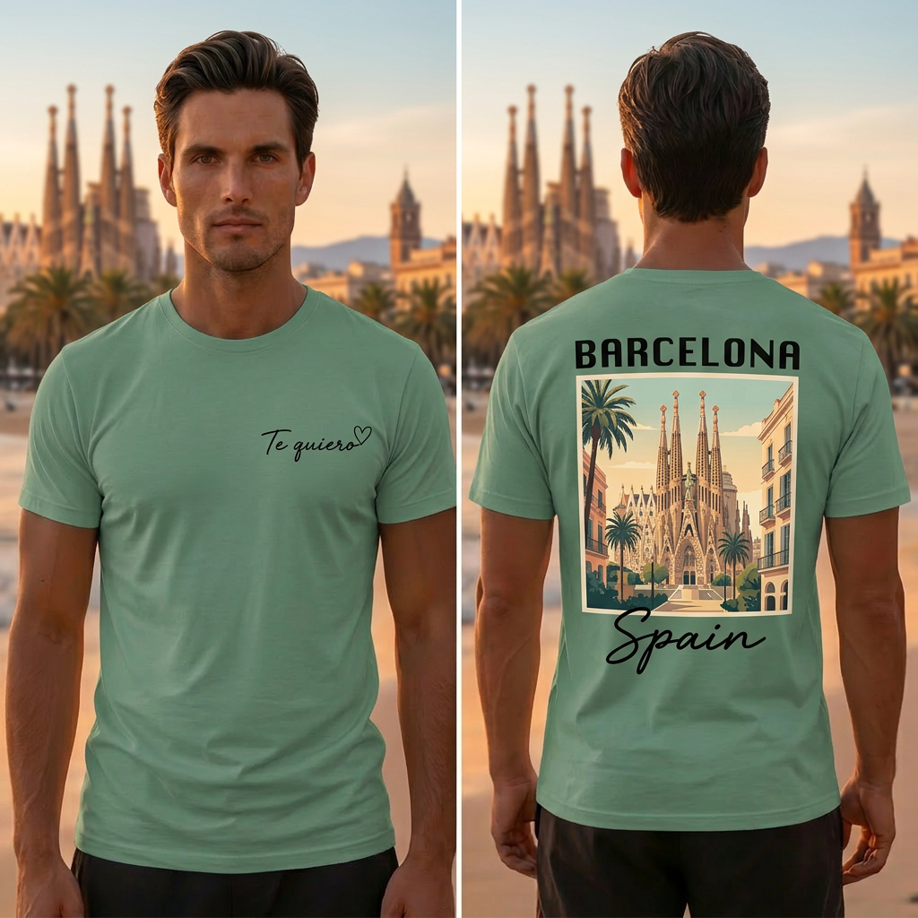 Barcelona Graphic T-Shirt - Green