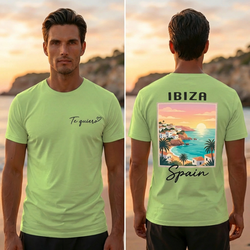 Ibiza Travel T-Shirt – Premium Light Green Summer Shirt Spain