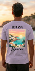 Ibiza Travel T-Shirt – Premium Light Purple Summer Shirt Spain