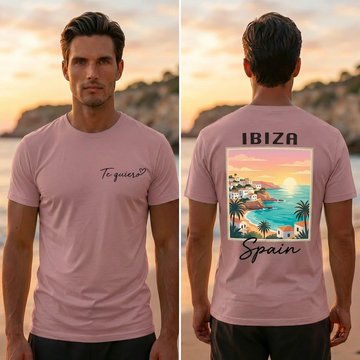 Ibiza Travel T-Shirt – Premium Pink Summer Shirt Spain