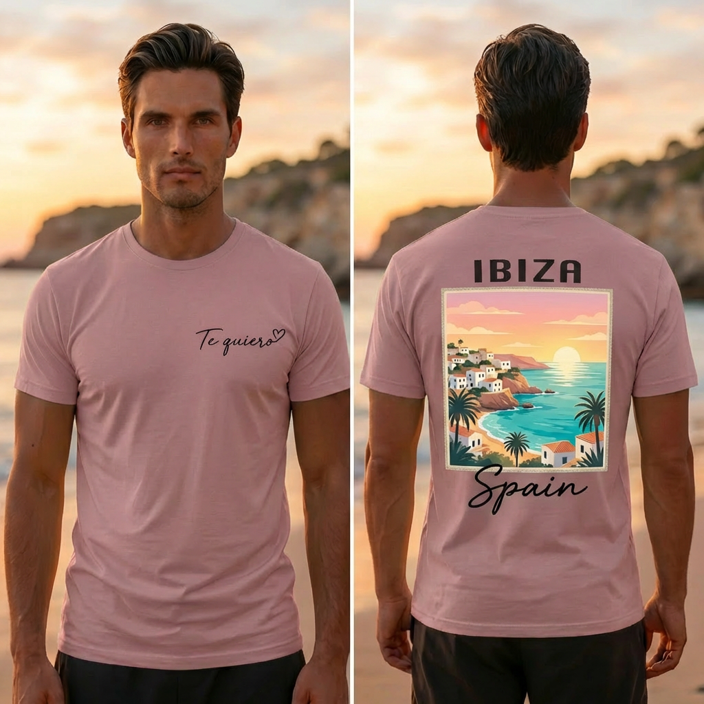 Ibiza Travel T-Shirt - Pink