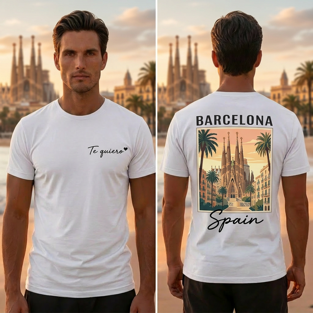 Barcelona Graphic T-Shirt - White