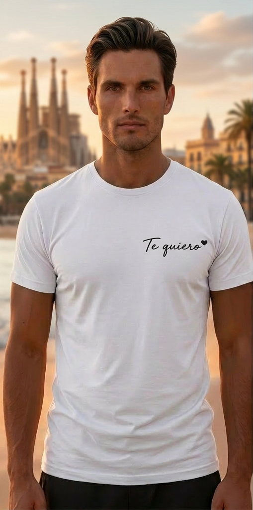 Barcelona Graphic White T-Shirt – Trendy Summer Travel Shirt Spain