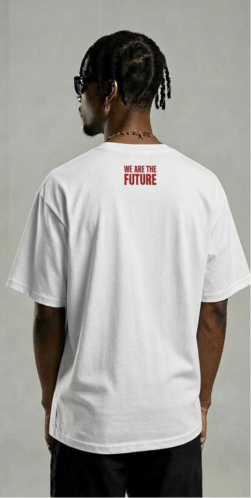 We Are The Future Red Text White T-Shirt – Streetwear Graphic Tee
