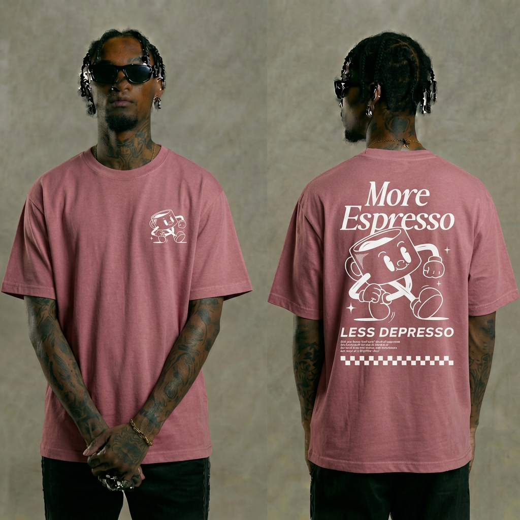 More Espresso Graphic T-Shirt - Pink