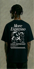 More Espresso Graphic T-Shirt – Coffee Lover Streetwear Tee Black