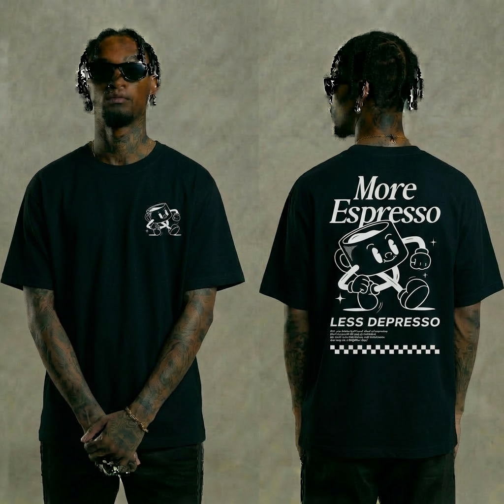 More Espresso Graphic T-Shirt - Black