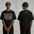 We Are The Future Graphic Tee - Black shirt, Grey text