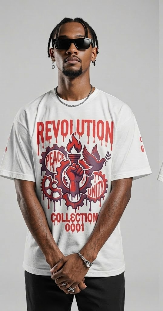 Urban Revolution Graphic Tee – Streetwear Peace Unity T-Shirt